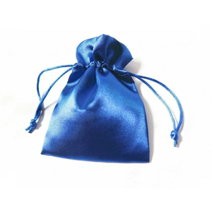 熱賣藍色雙面緞面抽繩袋飾品和禮品